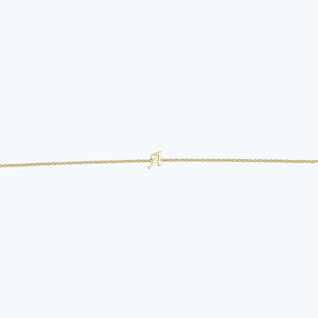 Letter A Gold Bracelet