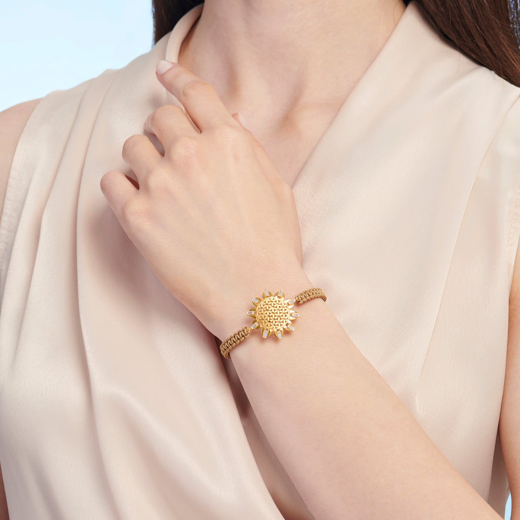 22K Mandala Gold Bracelet