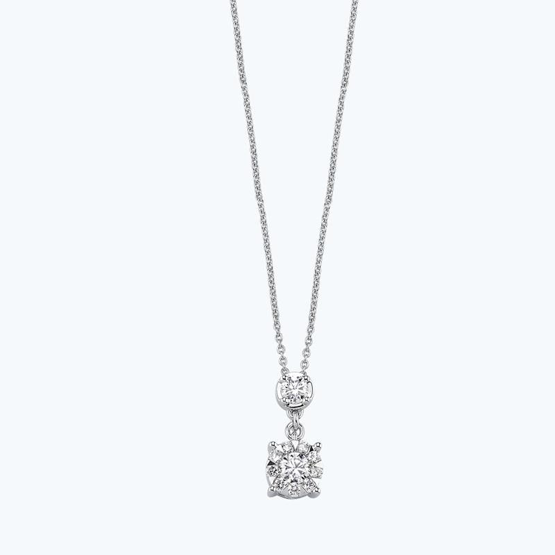 Bouquet Solitaire Diamond Necklace