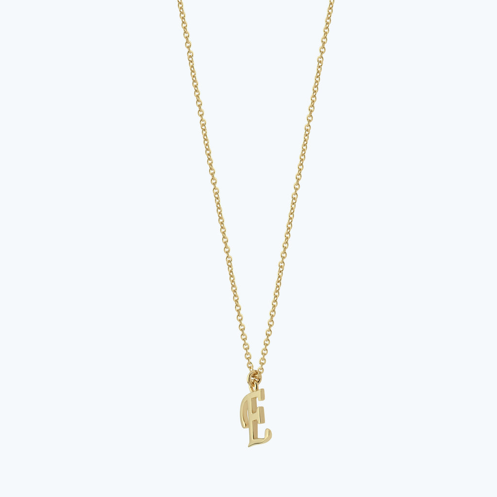 Collier Or Lettre E