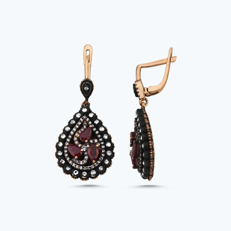 Rubin Tria Diamantohrringe