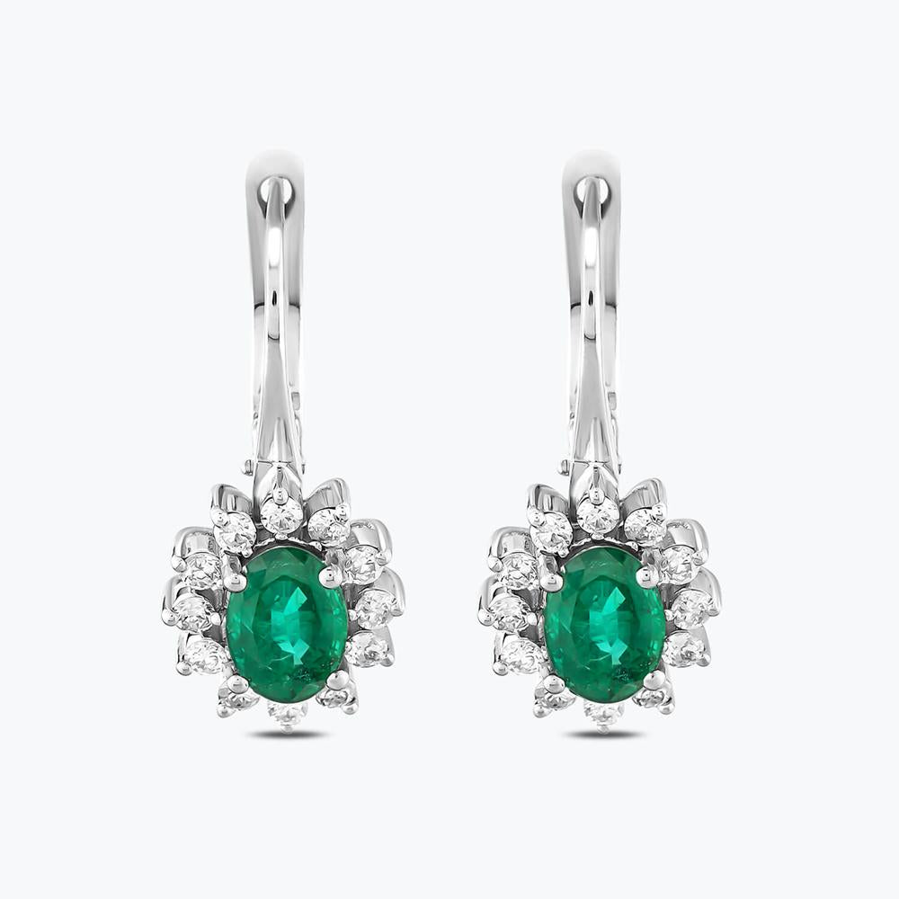Emerald Diamond Earrings