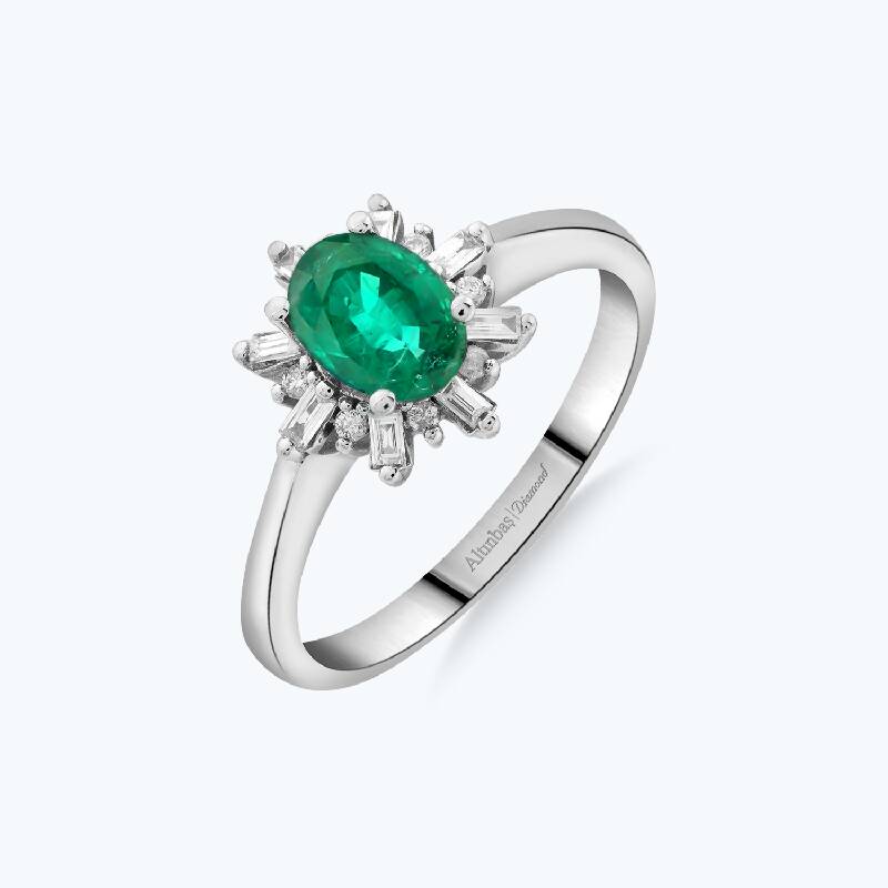 Smaragd Diamantring