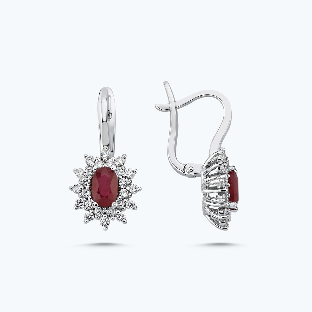 Rubin Diamantohrring