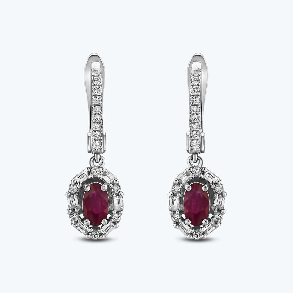 Rubin Diamantohrring