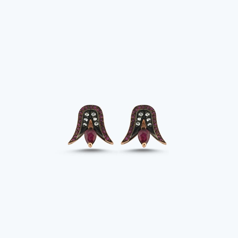 Ruby Diamond Earring
