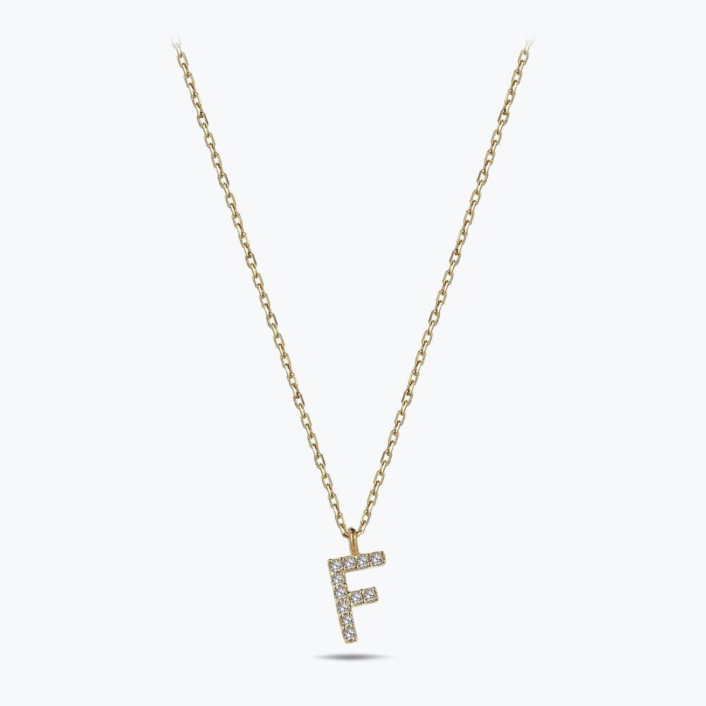 Buchstabe F Goldkette