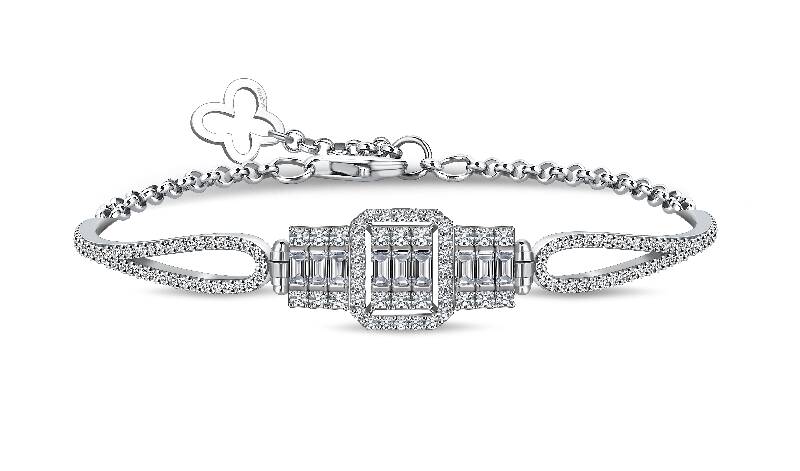 Silber Baguette Armband