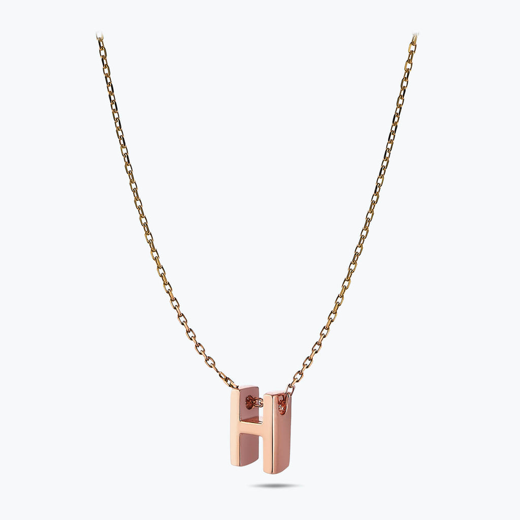 Letter H Gold Necklace