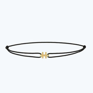 Buchstabe H Kordelarmband