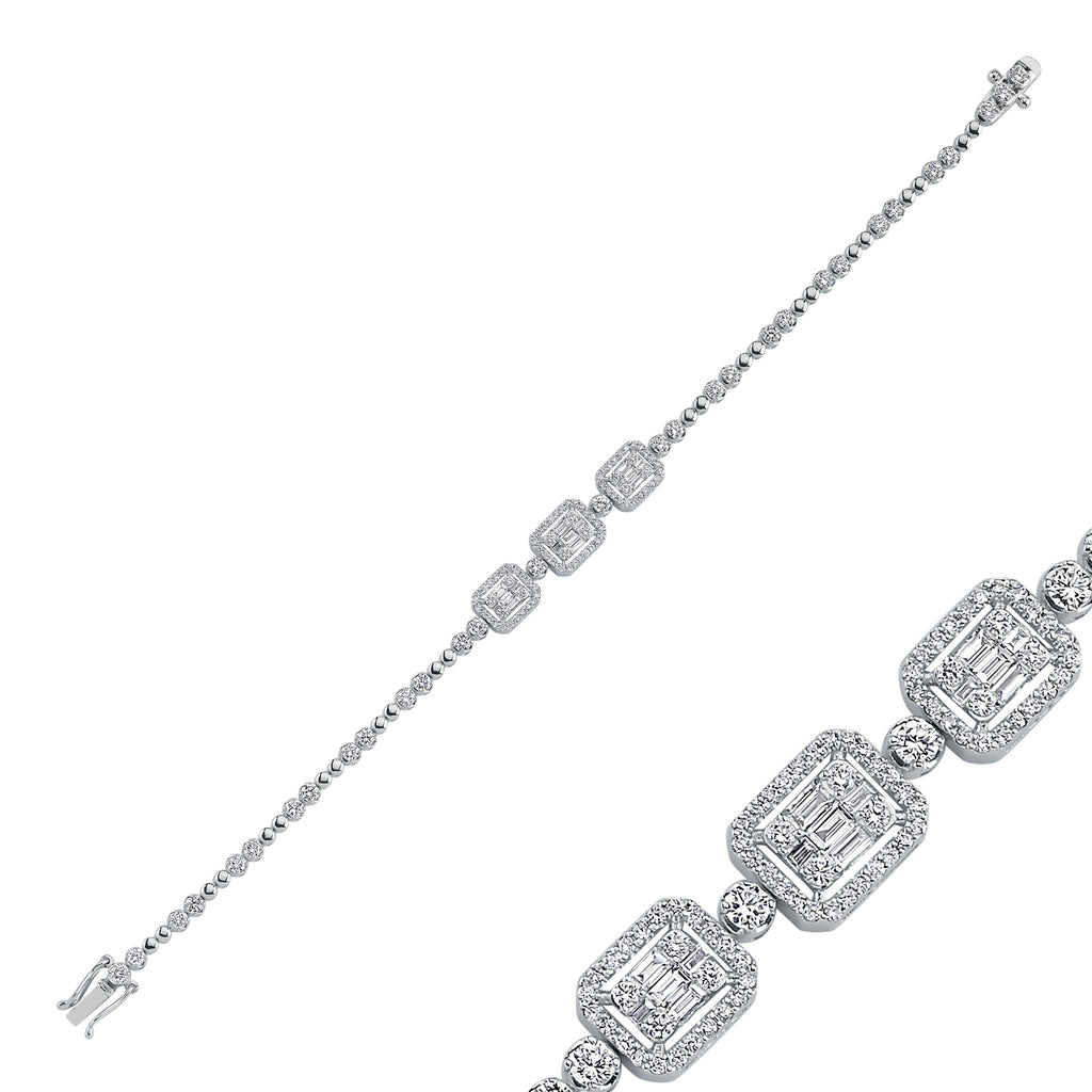 Bracelet Diamant Baguette