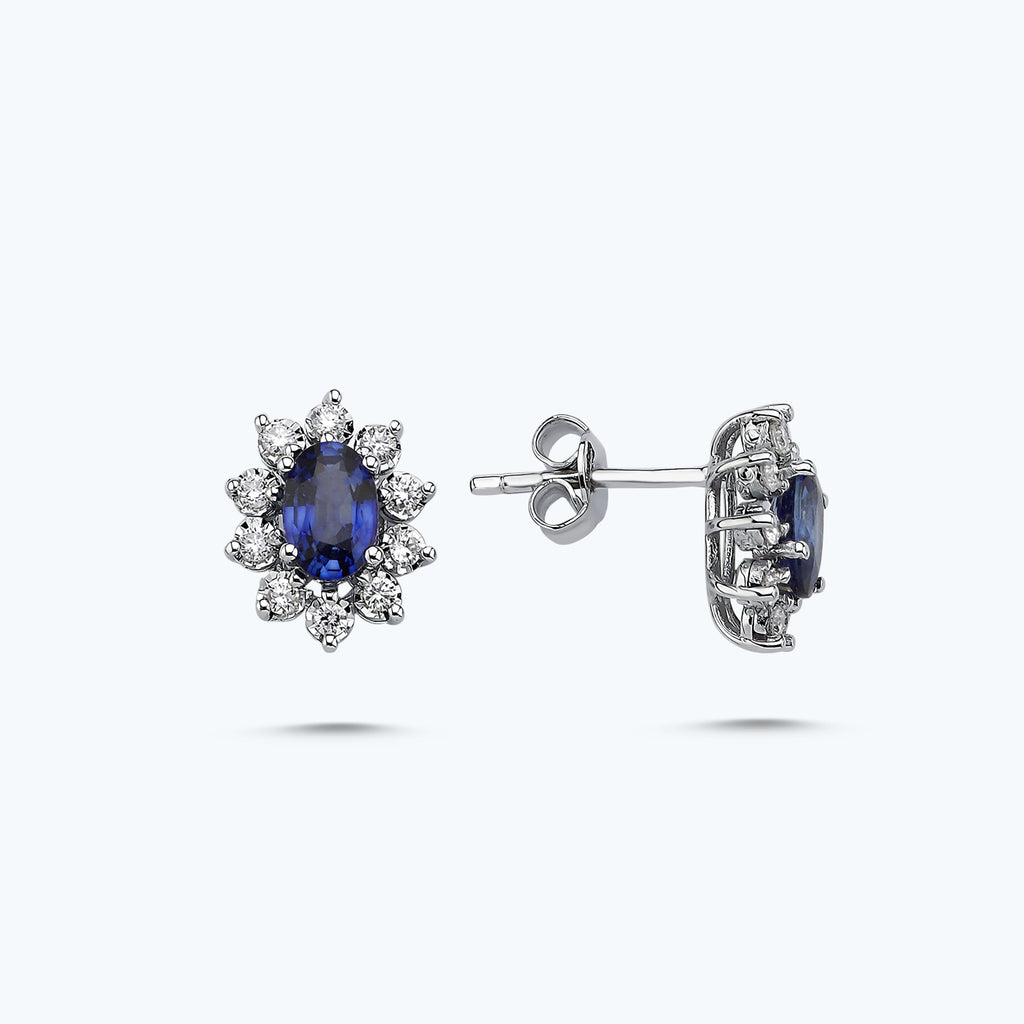 Saphir Diamantohrring