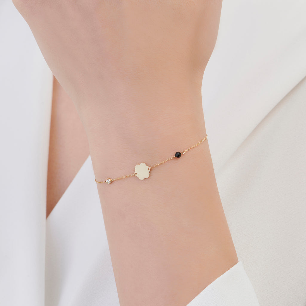 Spinell Stein Diamantarmband