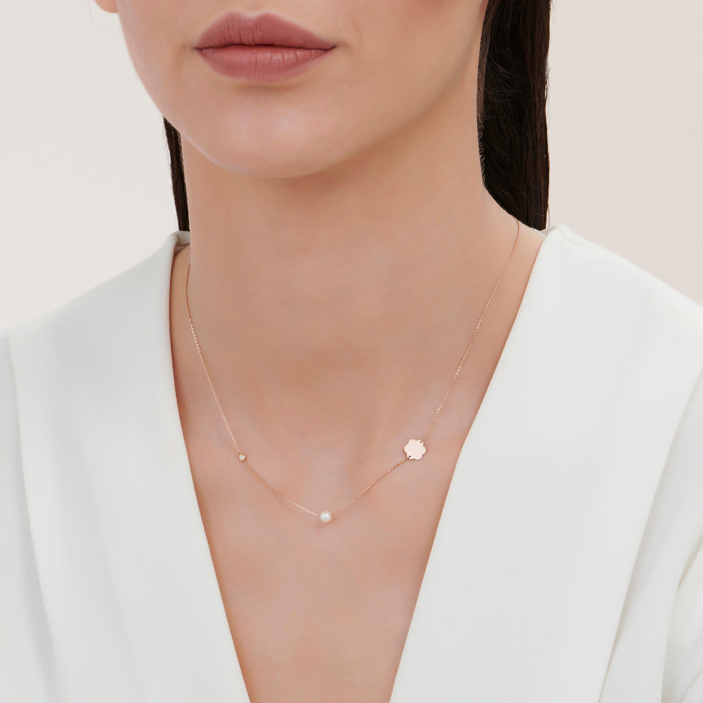 Perlen Diamantkette