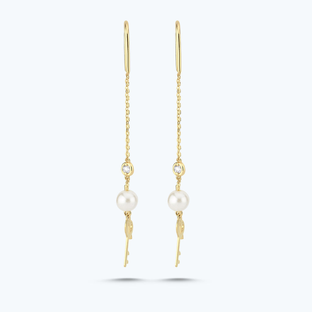 Perlen Diamantohrring