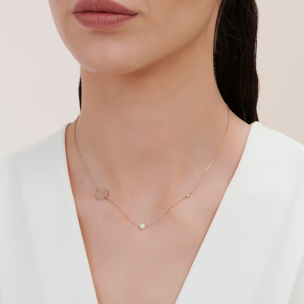 Perlen Diamantkette