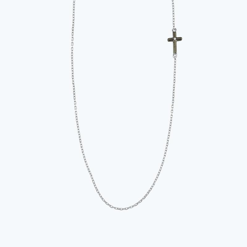 Kreuz Silber Diamantkette