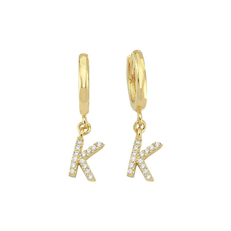 Buchstabe K Goldohrring