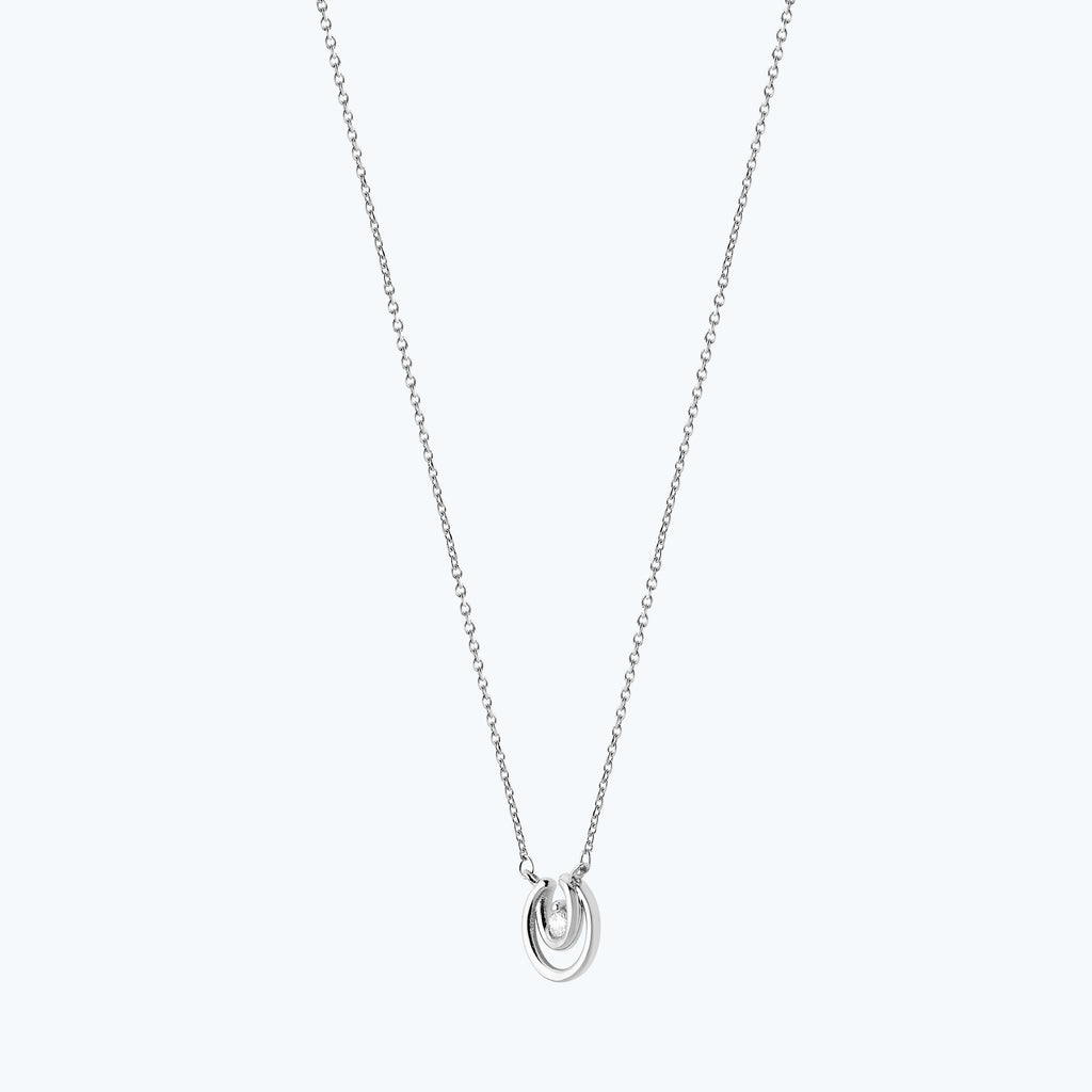 Diamond Crescent Necklace