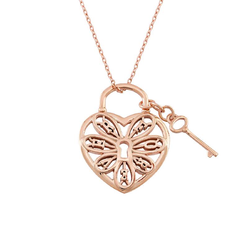 Herz & Schlüssel Silberkette