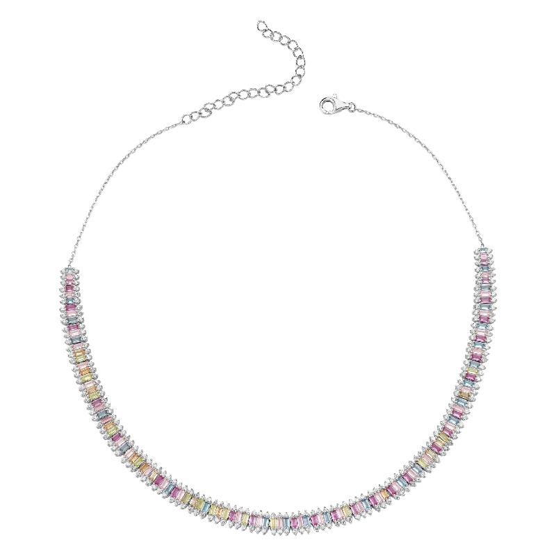 Farbstein Silberkette