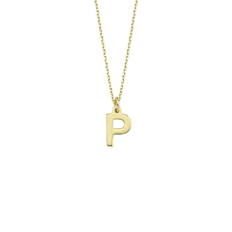 Collier Or Lettre P