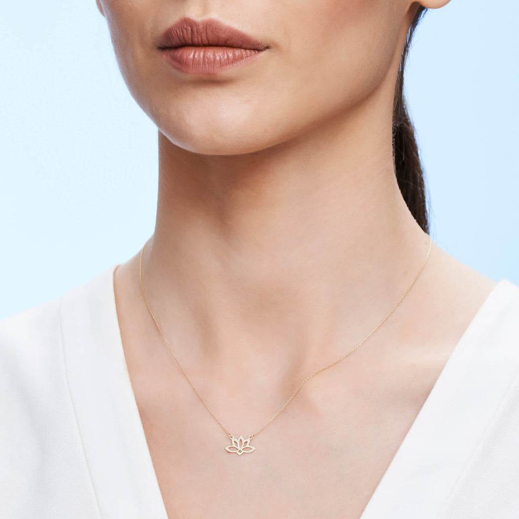 Lotus Gold Necklace