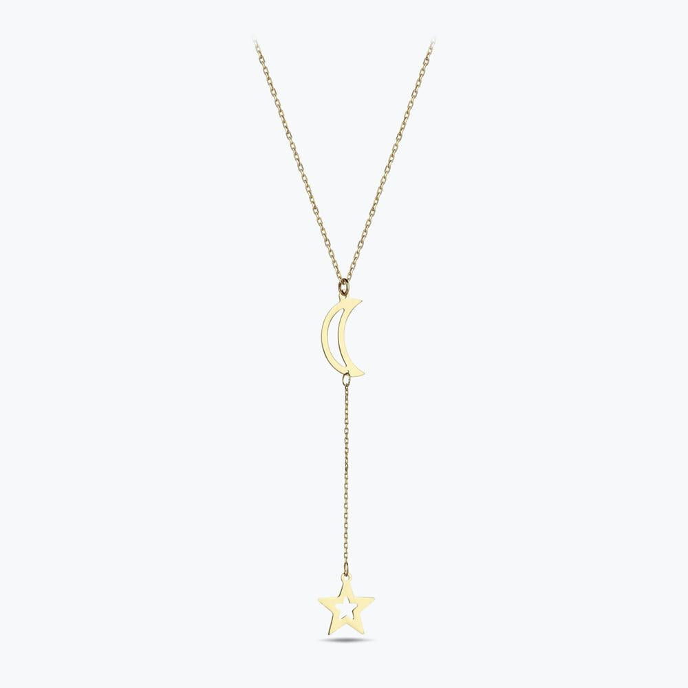 Collier Or Lune Etoile