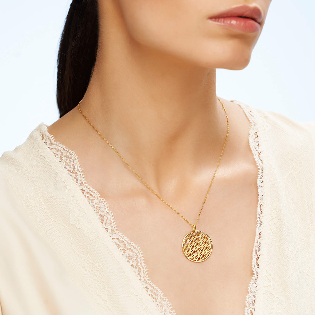 22K Goldkette Lebensblume