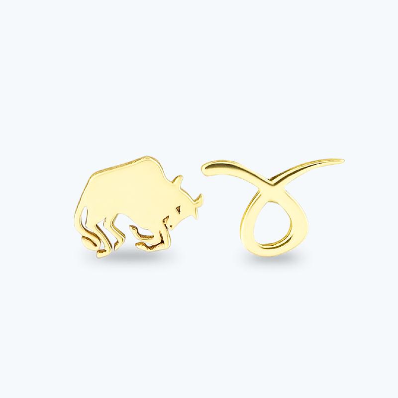 Boucles d'Oreilles Or Horoscope Taureau