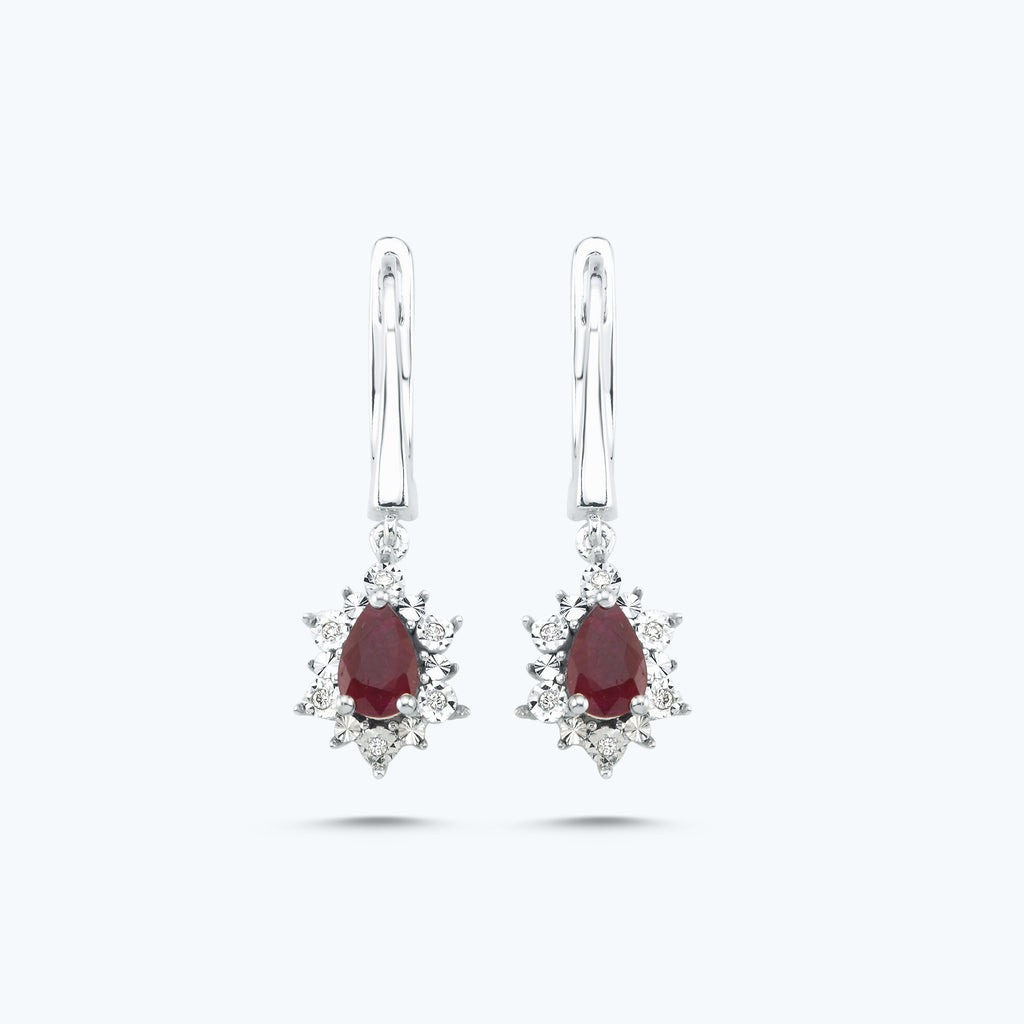 Rubin Diamantohrring