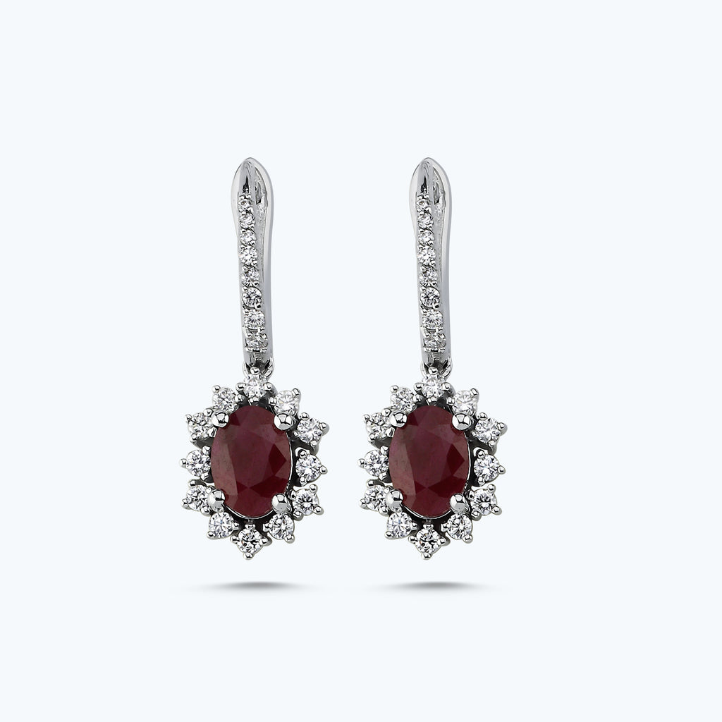 Rubin Diamantohrring