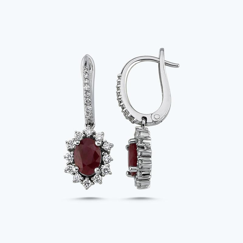 Rubin Diamantohrring