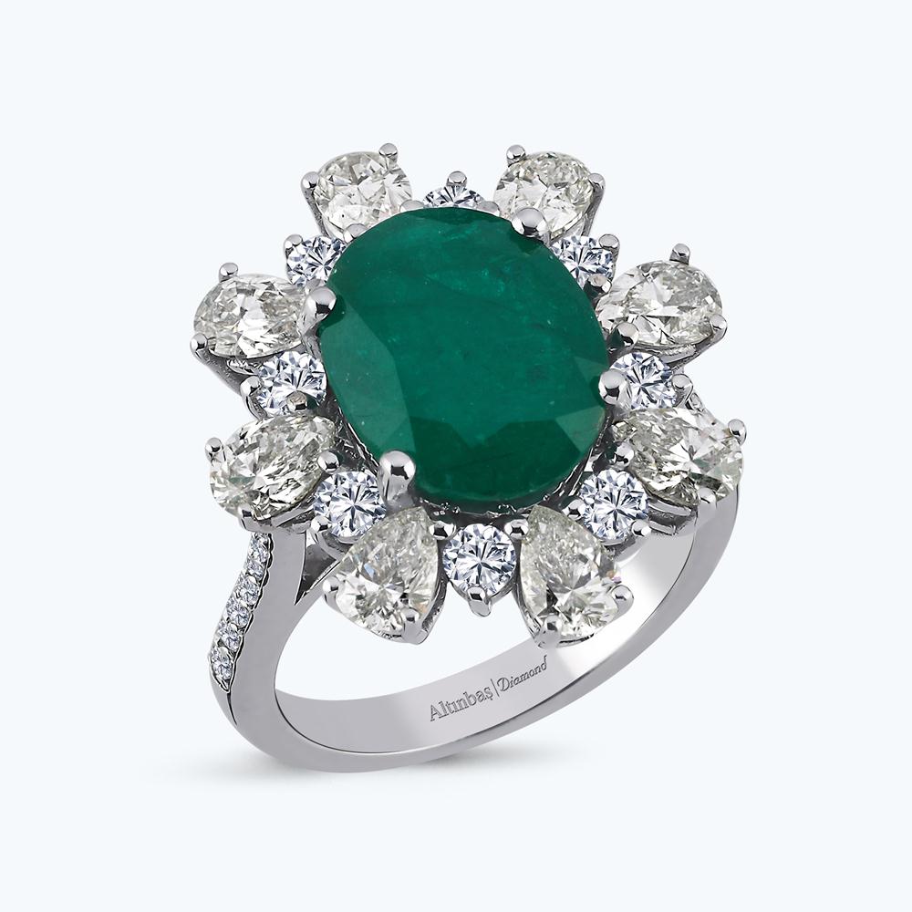 Bague Diamant Émeraude