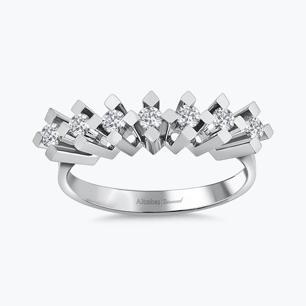 Sieben Steine Diamantring