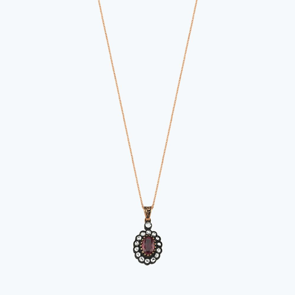 Collier Diamant Rubis