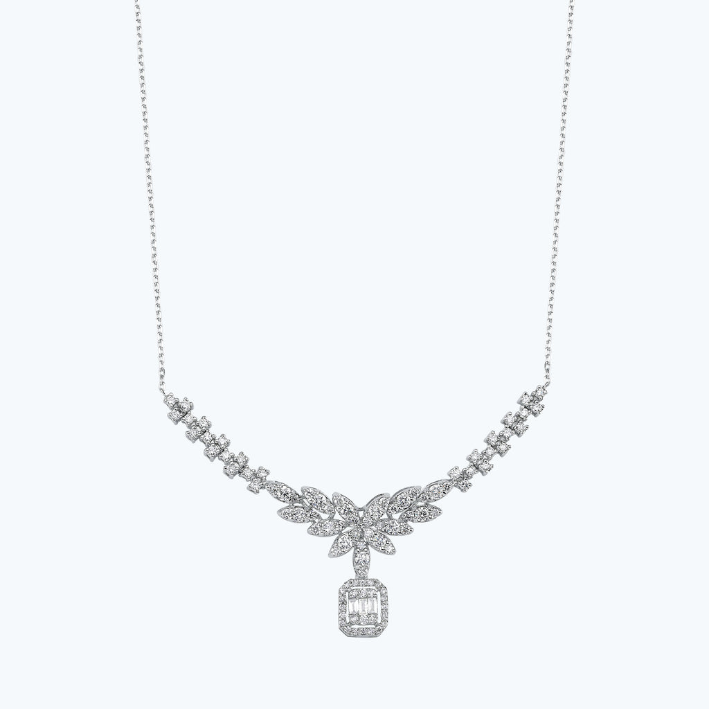 Collier Diamant Baguette