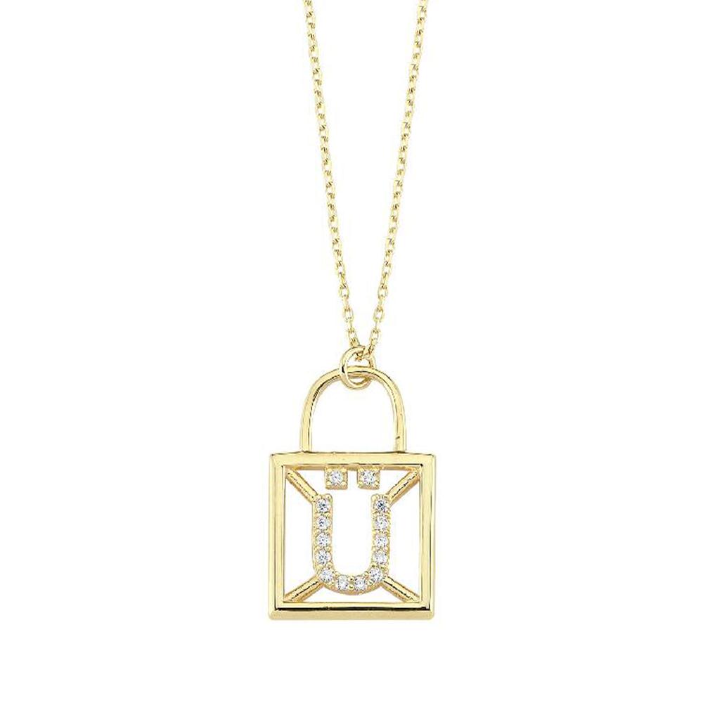Collier Or Lettre Ü