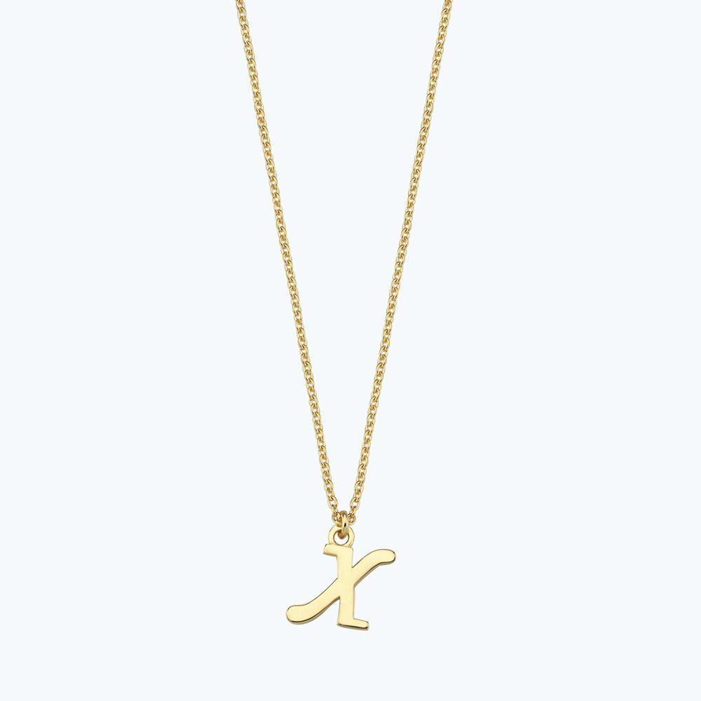 Collier Or Lettre X