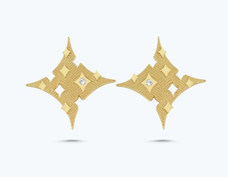 Altınbaş Star Gold Earring