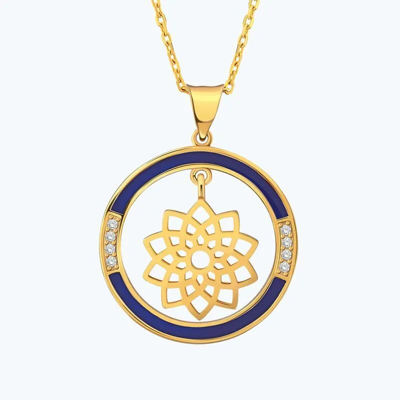 22Kt Altınbaş Mandala Goldkette