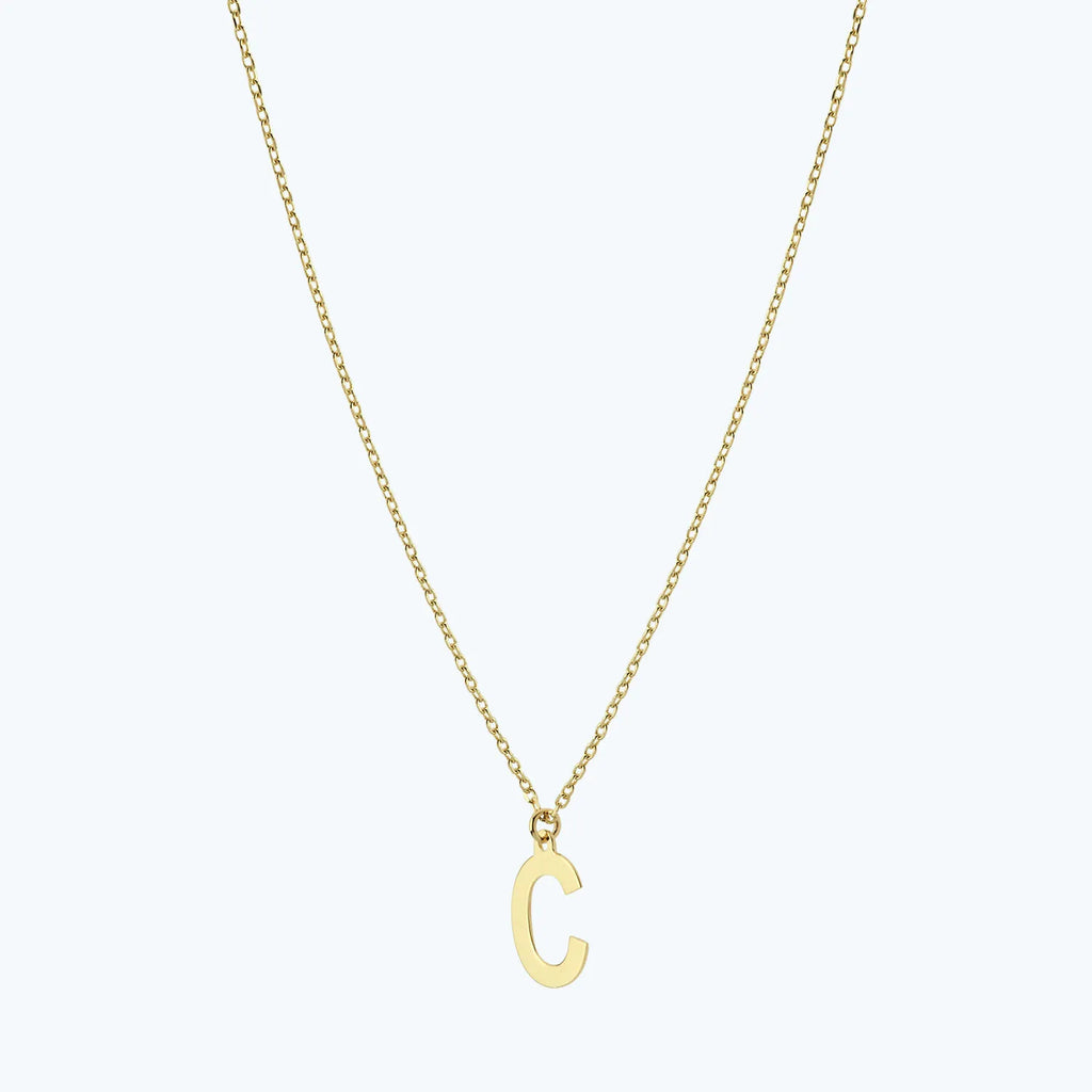 Letter C Gold Necklace