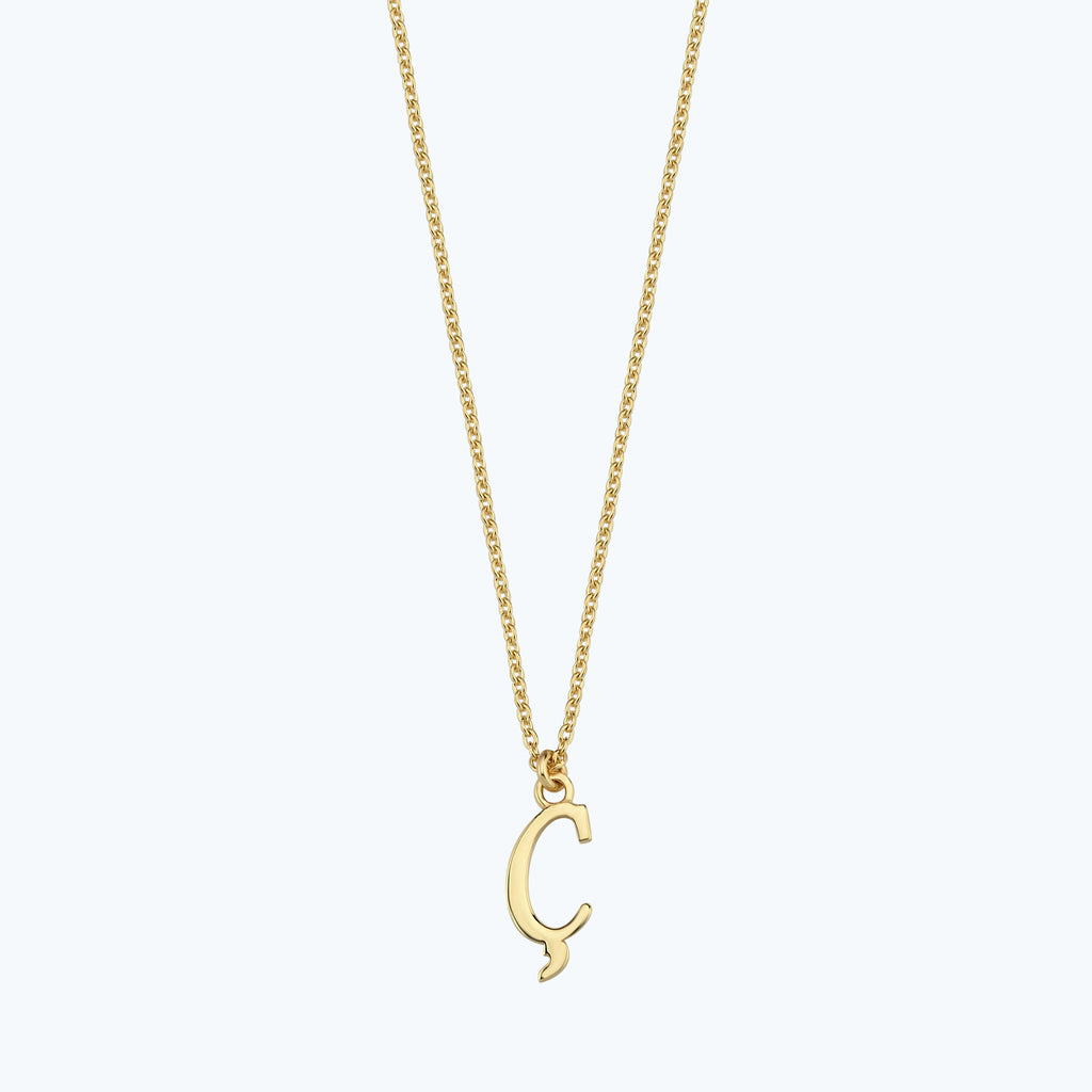 Buchstabe Ç Goldkette