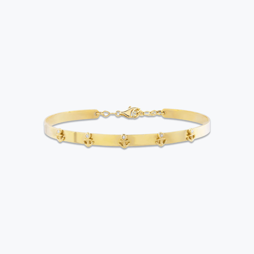 Bracelet Or Jonc - Marin