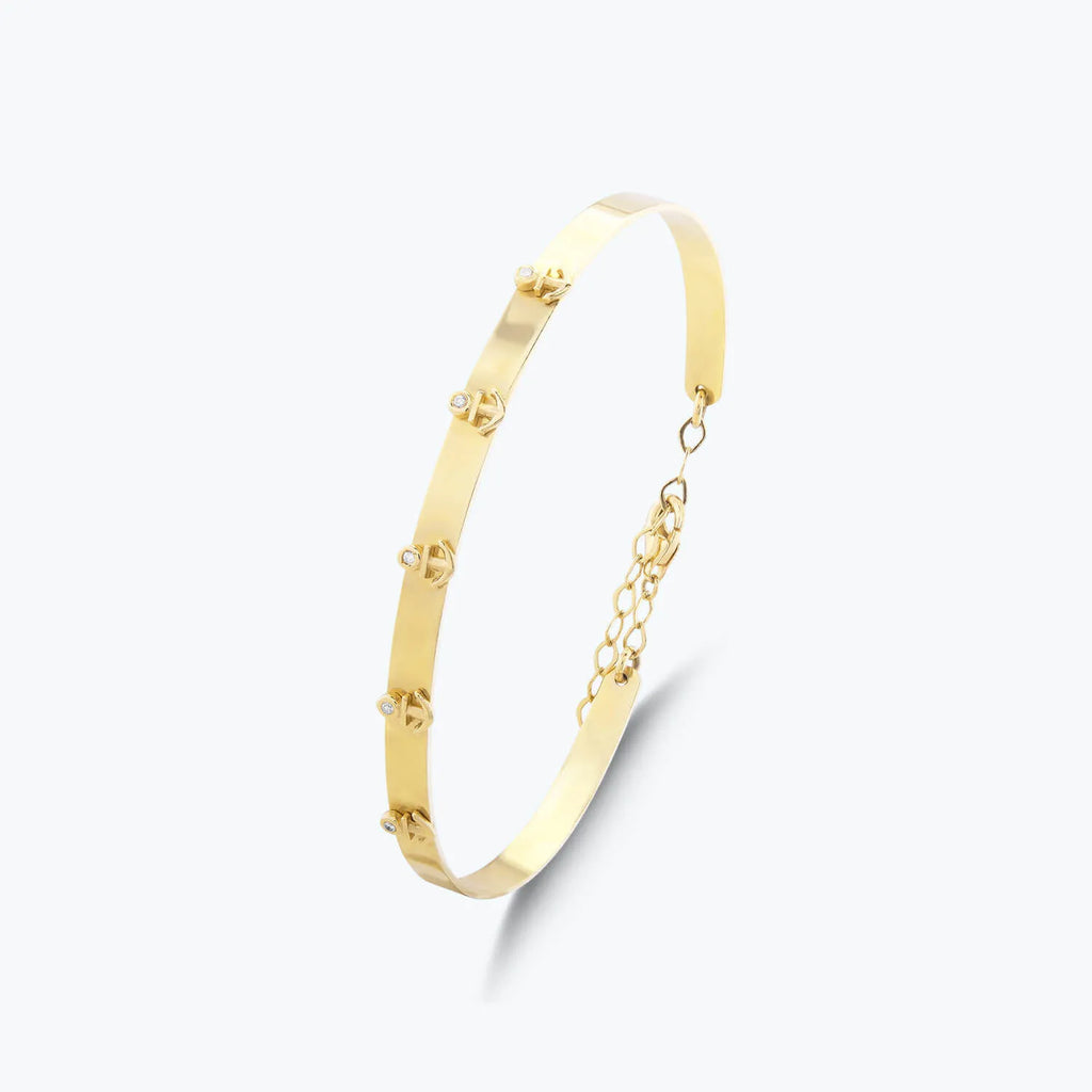 Bracelet Or Jonc - Marin