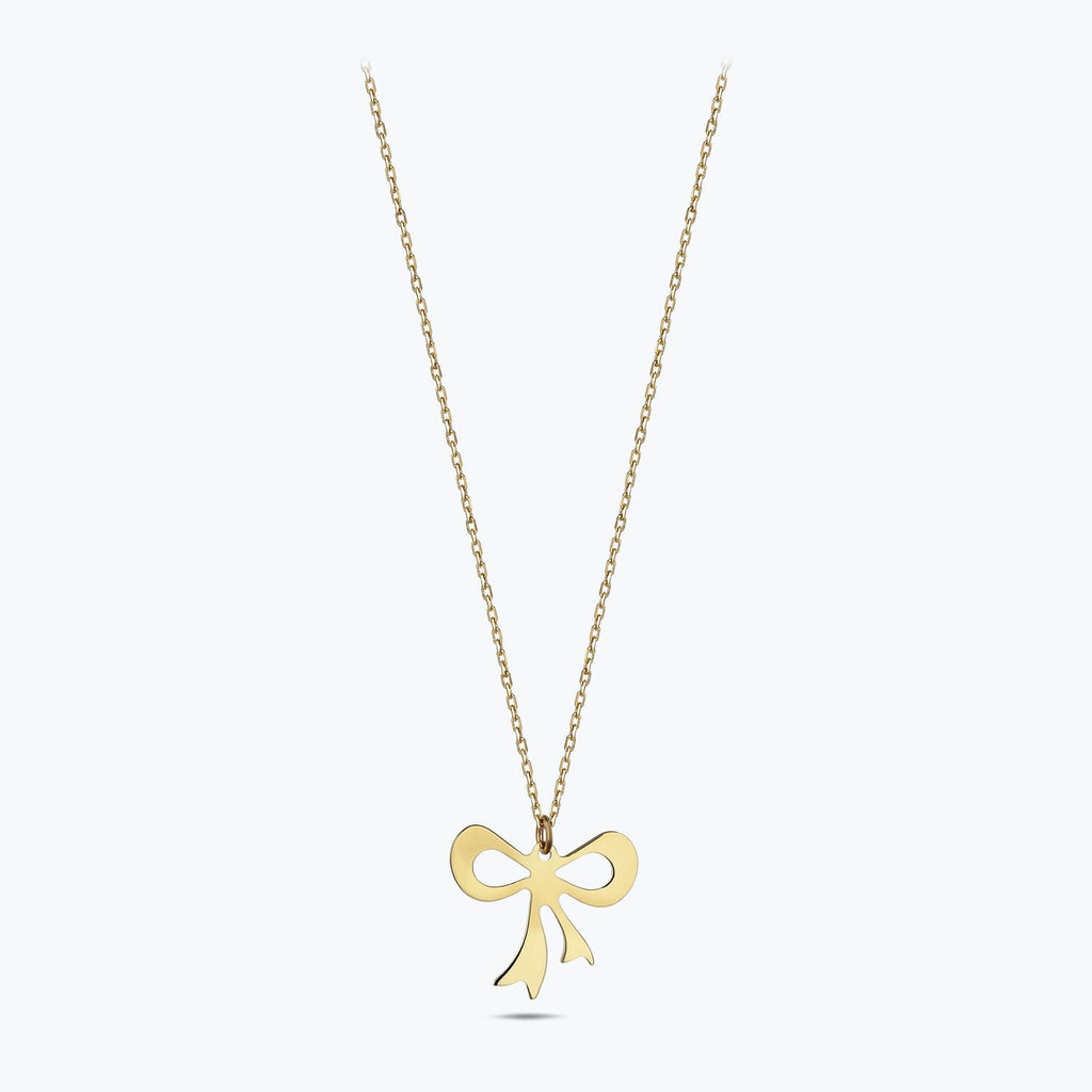 Ribbon Gold Necklace