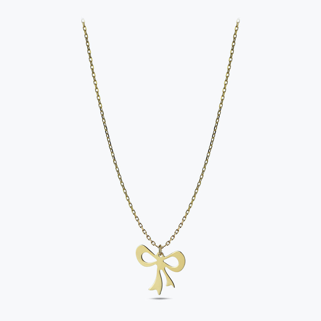 Ribbon Gold Necklace