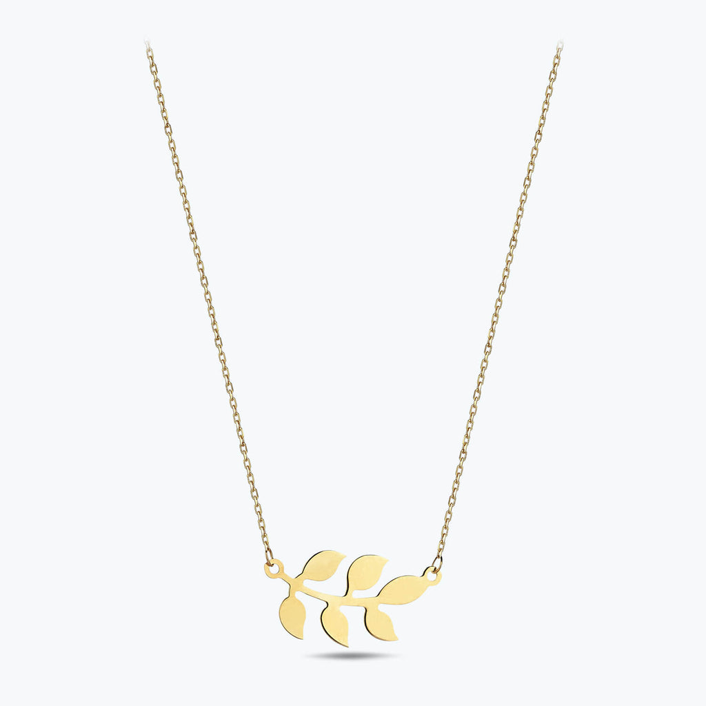 Wheat Ear Gold Necklace
