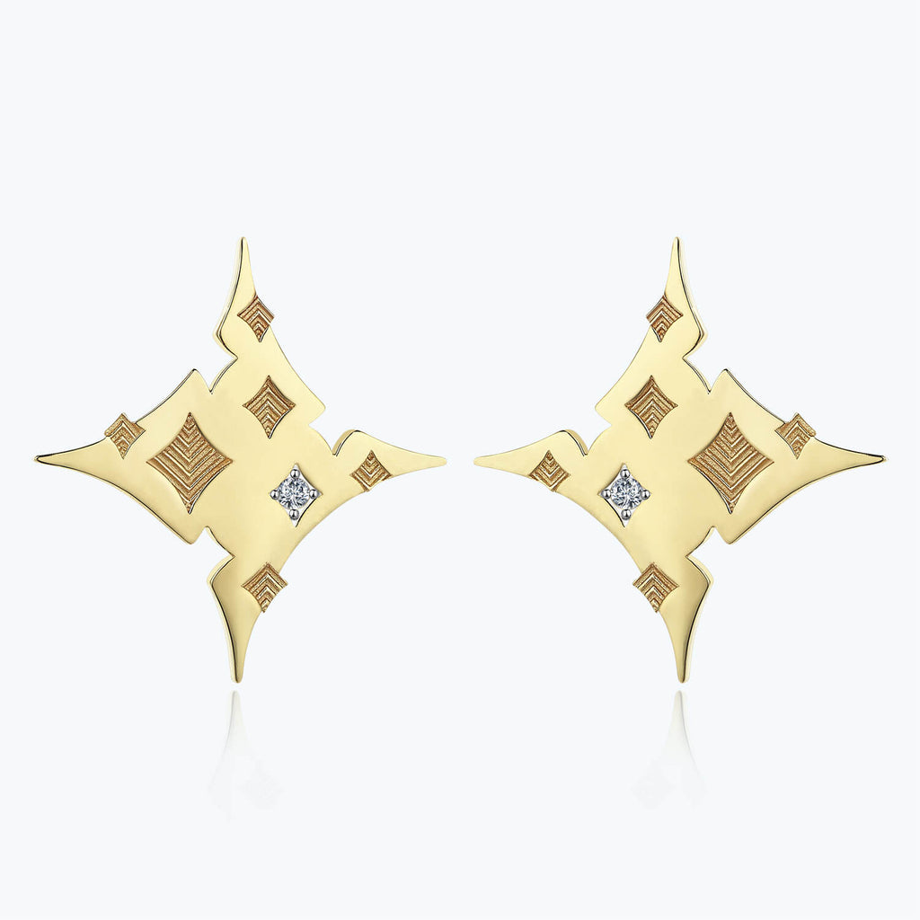 Boucles d'Oreille Or Etoile