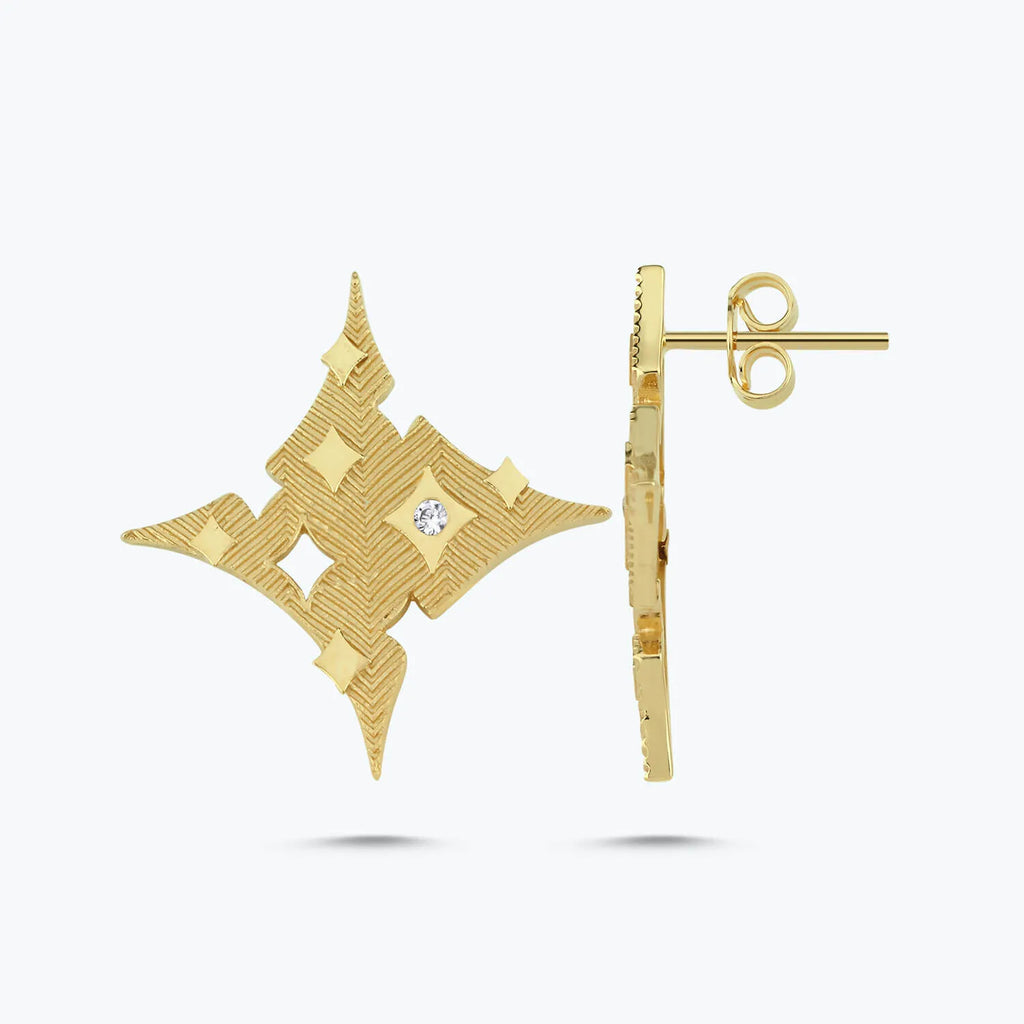 Altınbaş Star Gold Earring
